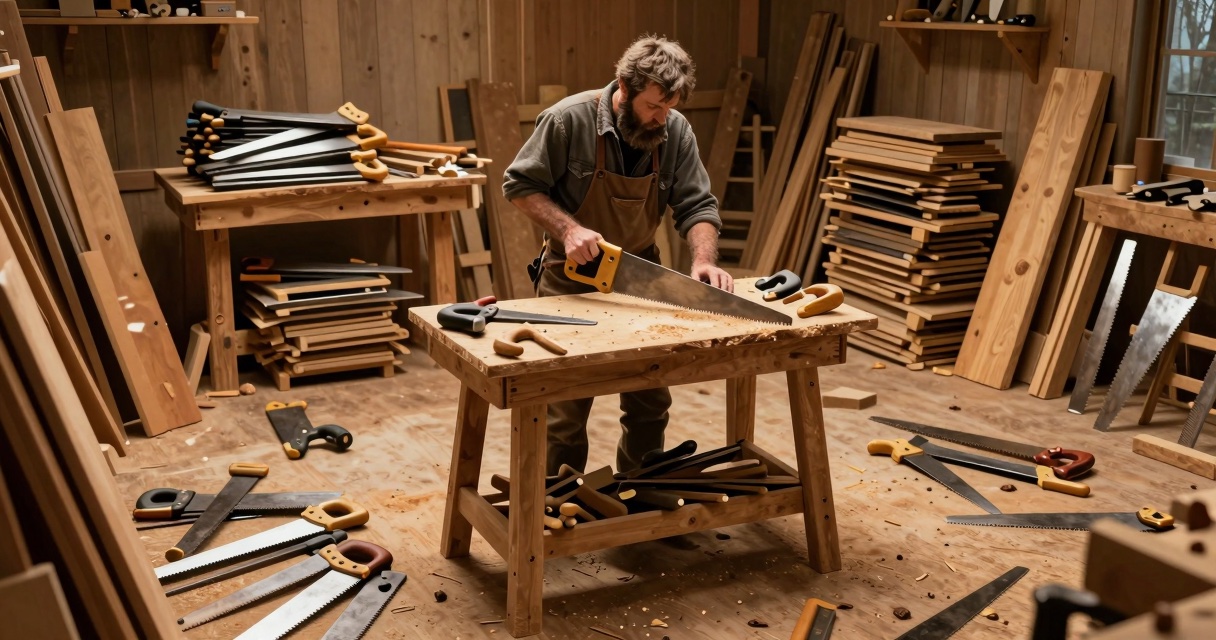 Der Schreiner, der jeden Morgen seine Säge neu erfindet